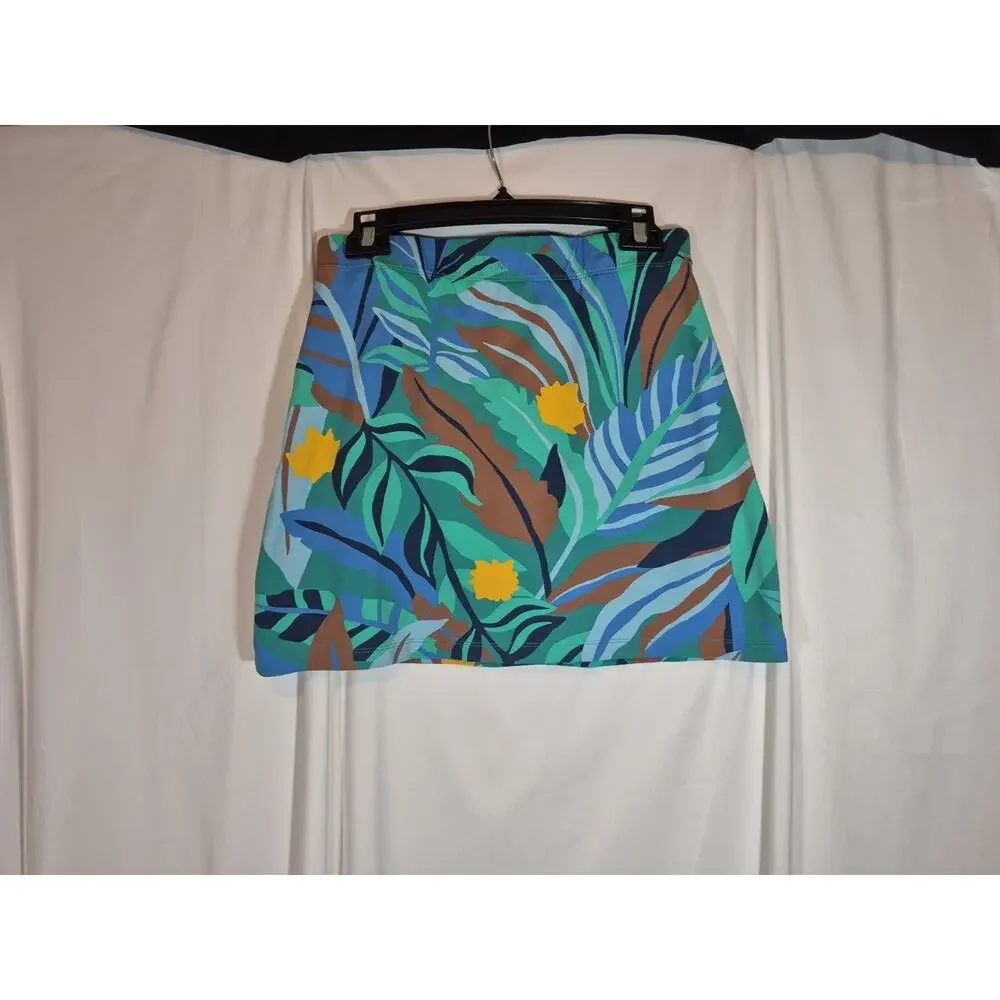 J. McLaughlin Green Blue Tropical Skort XS